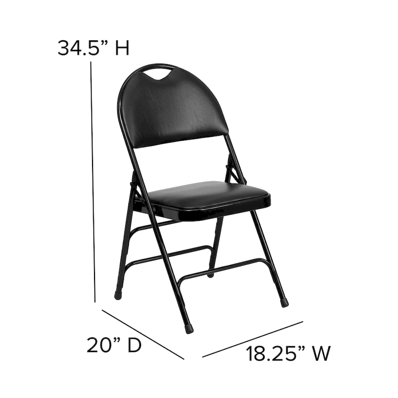 2 Pack Extra Large Ultra-Premium Triple Braced Folding Chair