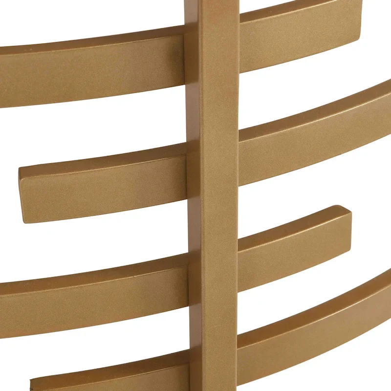 32.48 Modern Round Coffee Table with Sintered Stone Top & Sturdy Metal Frame