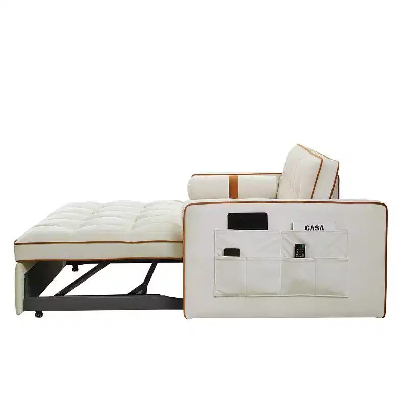 78.75 Reclining Sofa Bed - L-Shaped Sectional with USB Charging, Storage, & Arm Pocket