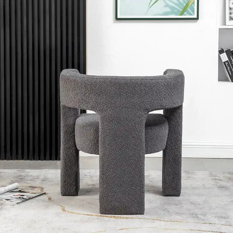 28 Wide Boucle Upholstered Square Armchair