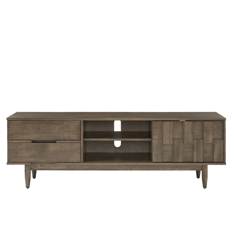 Kieran Mid-Century Wood 2-Drawer TV Stand by iNSPIRE Q Modern