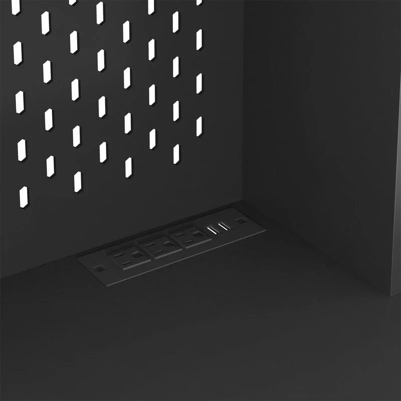 Kitchen Pantry Cabinet with Microwave Stand and 2 Drawers, Freestanding Buffet Cupboards Sideboard with Charging Station