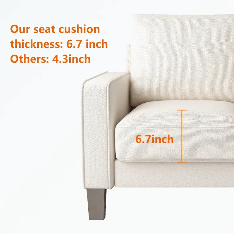 Fabric Upholstered Living Room Furniture Sofa