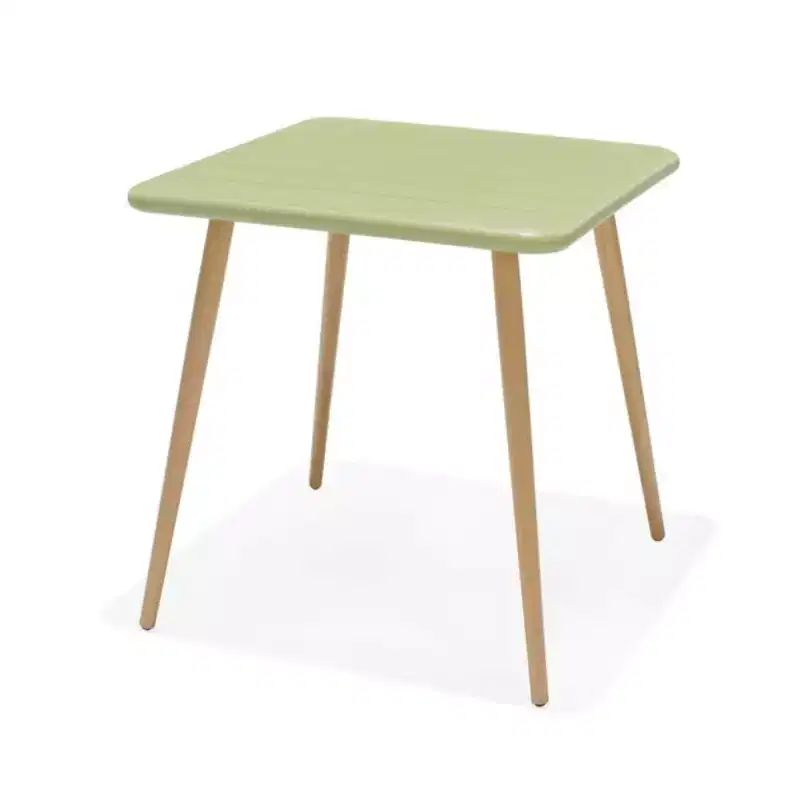 Urban Elements Recycled Resin and Teak Finish Legs Patio Bistro Table Green
