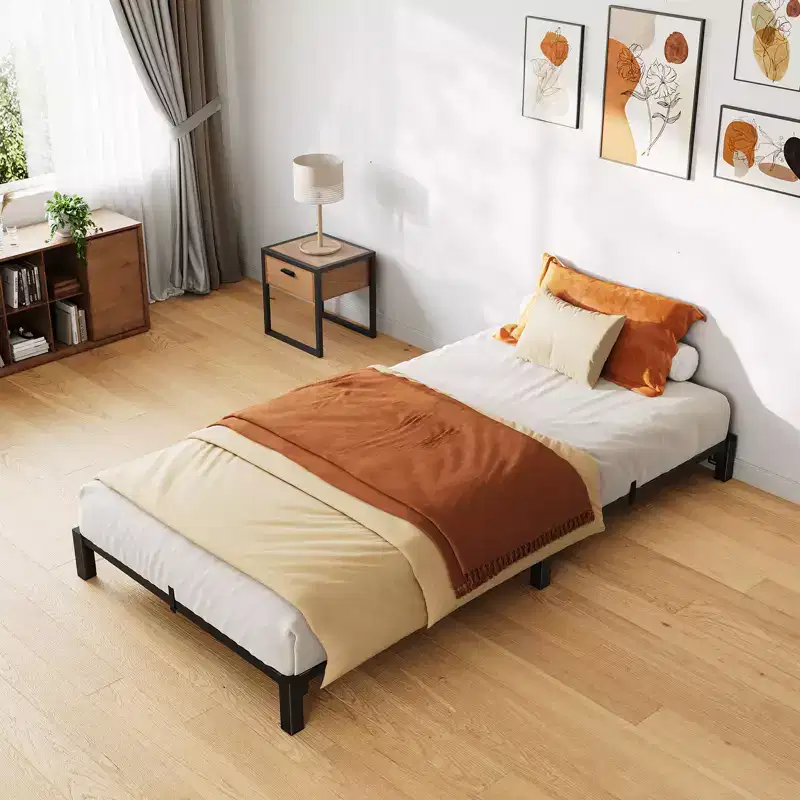 CuisinSmart Bed Frame, Metal Platform Bed Frame with Durable Iron Slat Support and Legs, No Box Spring Required, Support Up to 800 Lbs