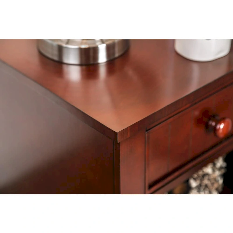 Ettrick Transitional Espresso Wood 1-Drawer Night Stand by Copper Grove