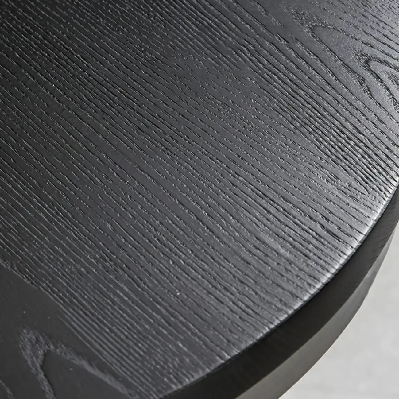 Industrial Black Wood Round Adjustable Height Bar Table