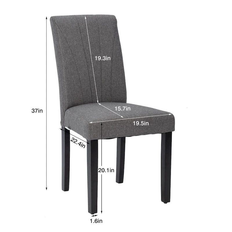 VECELO Upholstered Dining Chairs Set of 2 Parson Classic Upholstered Dining Chair,Modern 37 Parson Chairs