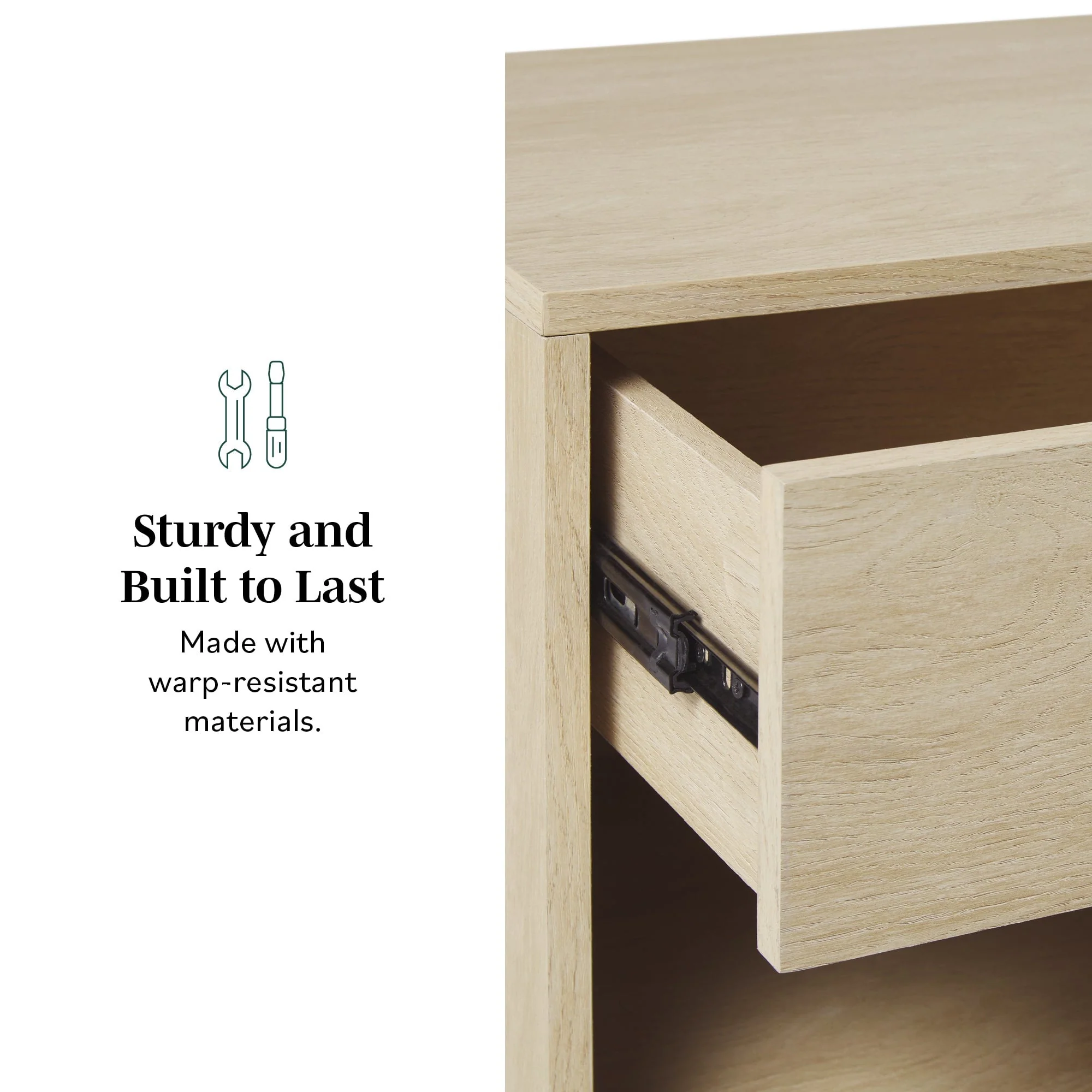 Mid-Century Frans Modern 1-Drawer Nightstand