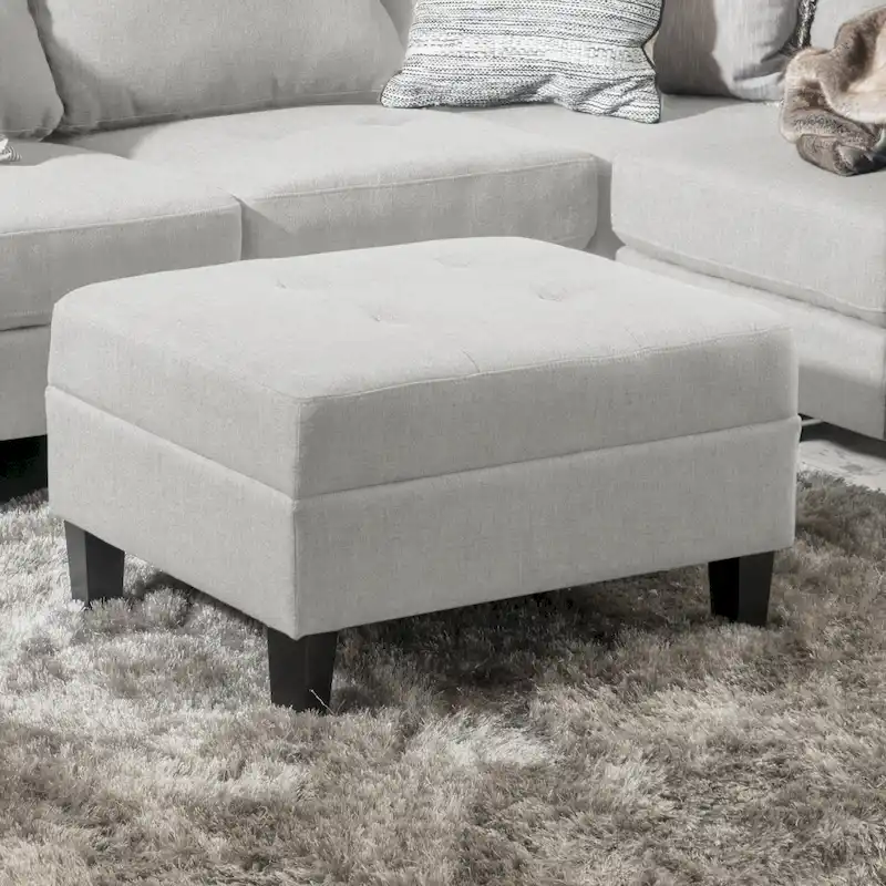 Tufted Fabric Ottoman
