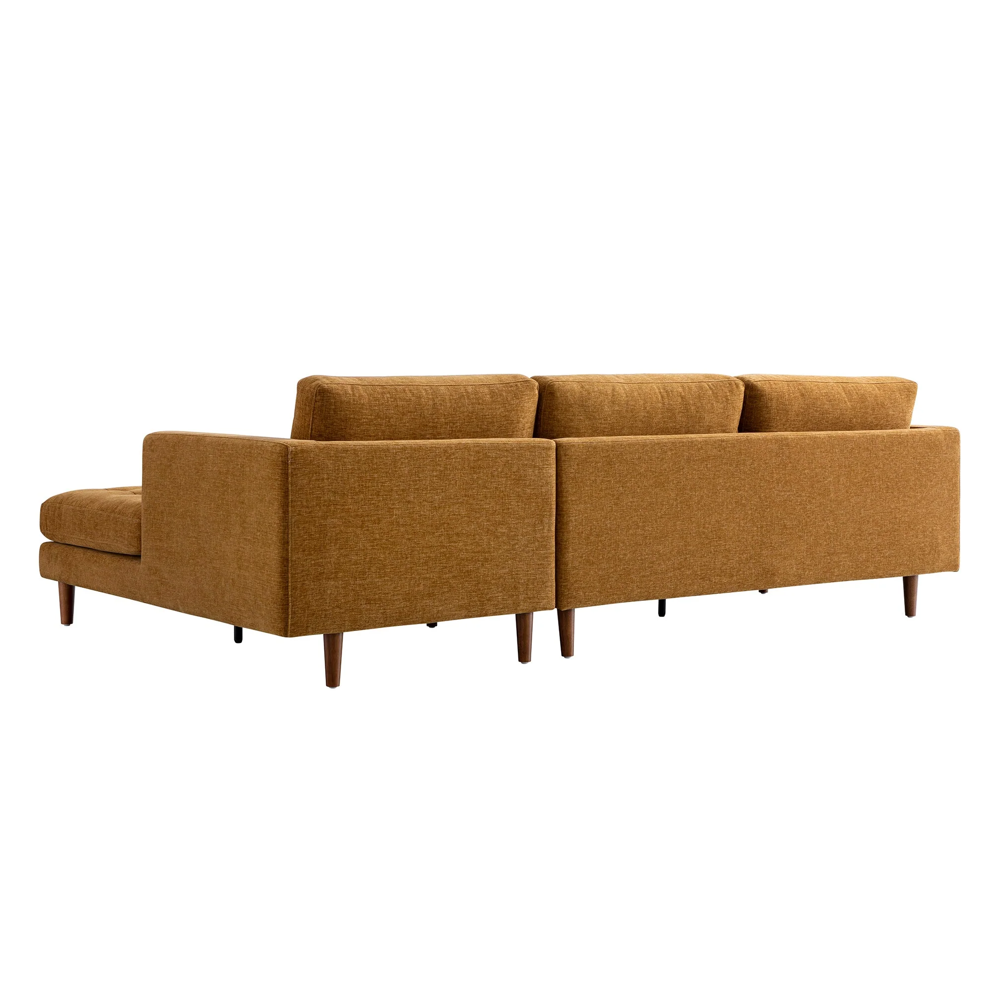 Spiced Honey Chenille Grand 4-Seater Chaise End Sofa, Right Hand Facing