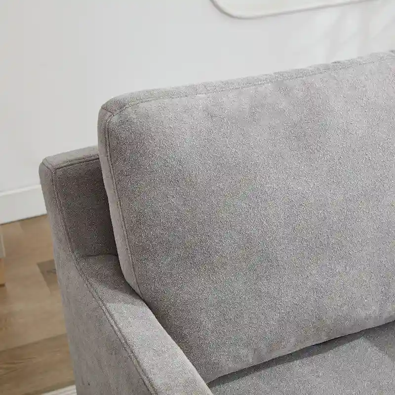 29.92 Chenille Swivel Accent Chair with Removable Cushion