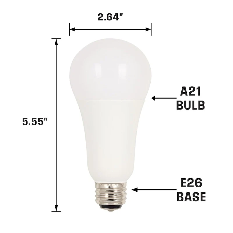 Westinghouse Lighting 5/15/21 Watt (50/100/150 Watt Equivalent) Soft White Omni A21 3-Way LED Light Bulb, 6 Pack - 6-Pack