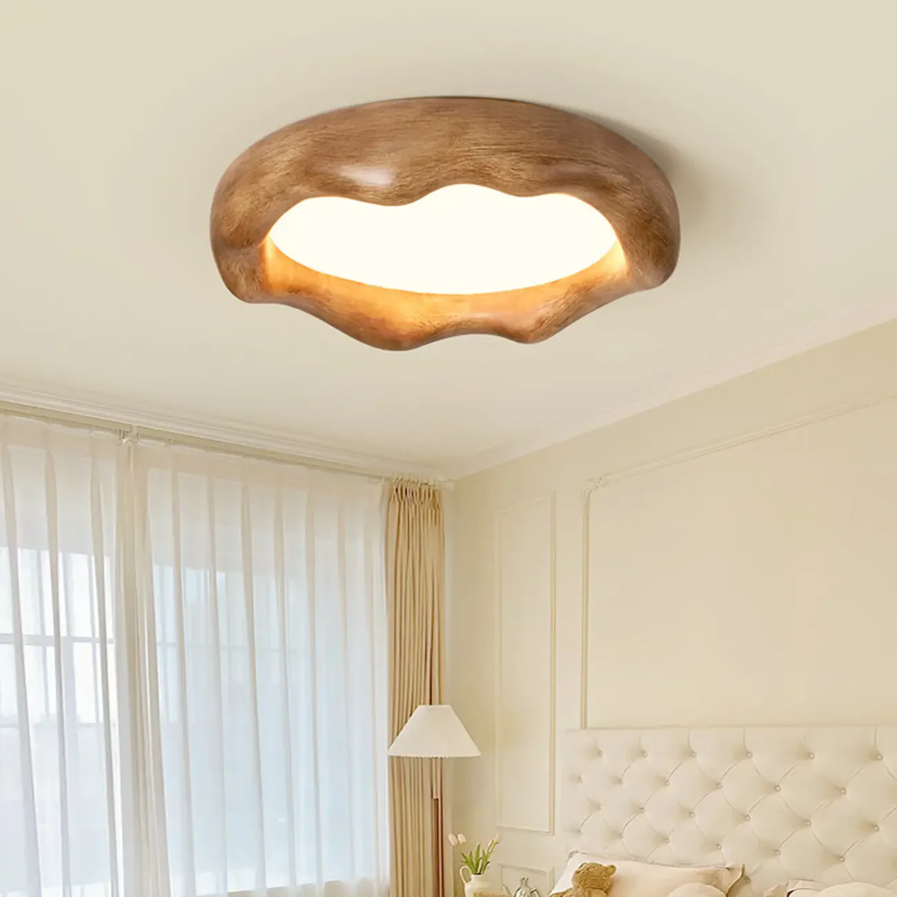 Acrylic Artistic Melting Cream Design Flush Ceiling Light