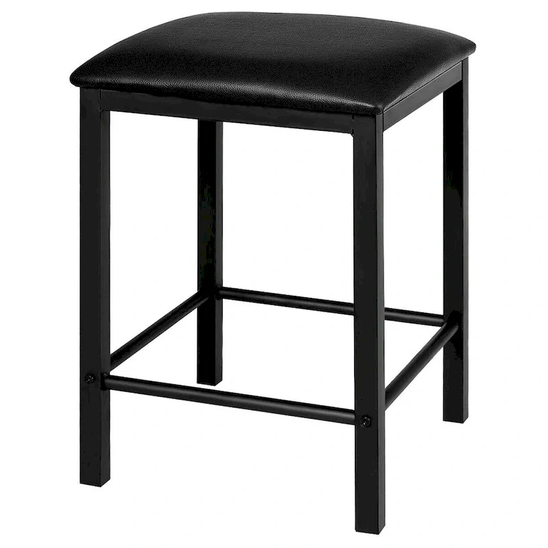 3 Piece Counter Height Dining Set Faux Marble Table 2 Chairs