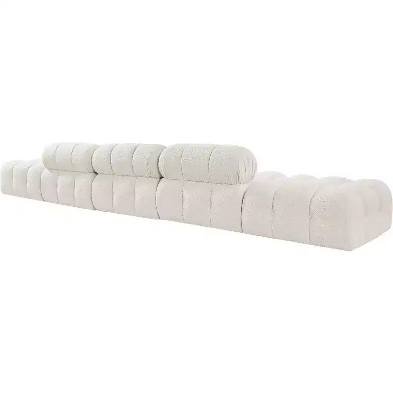 Meridian Furniture Ames 170 Boucle Fabric Upholstered 5pc. Modular Sofa