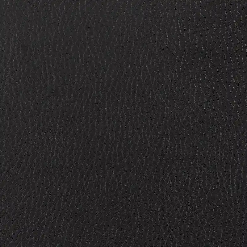 Round Leatherette Upholstered Ottoman