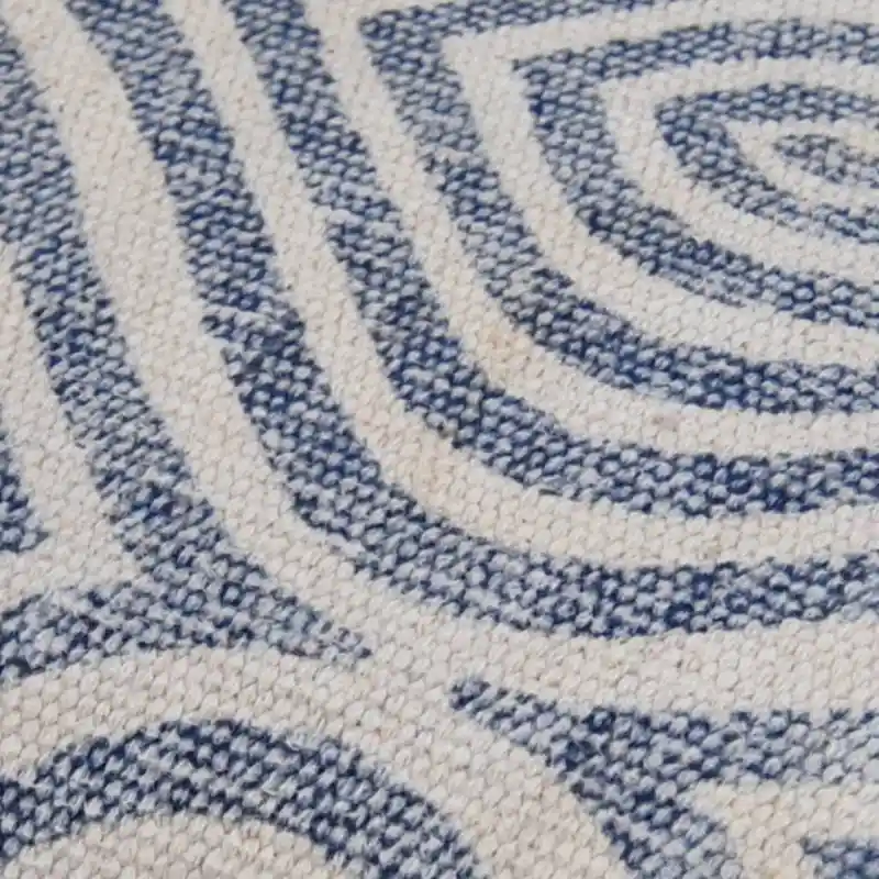 Handmade Printed-Cotton Wood Ottoman Footstool (India) - 16