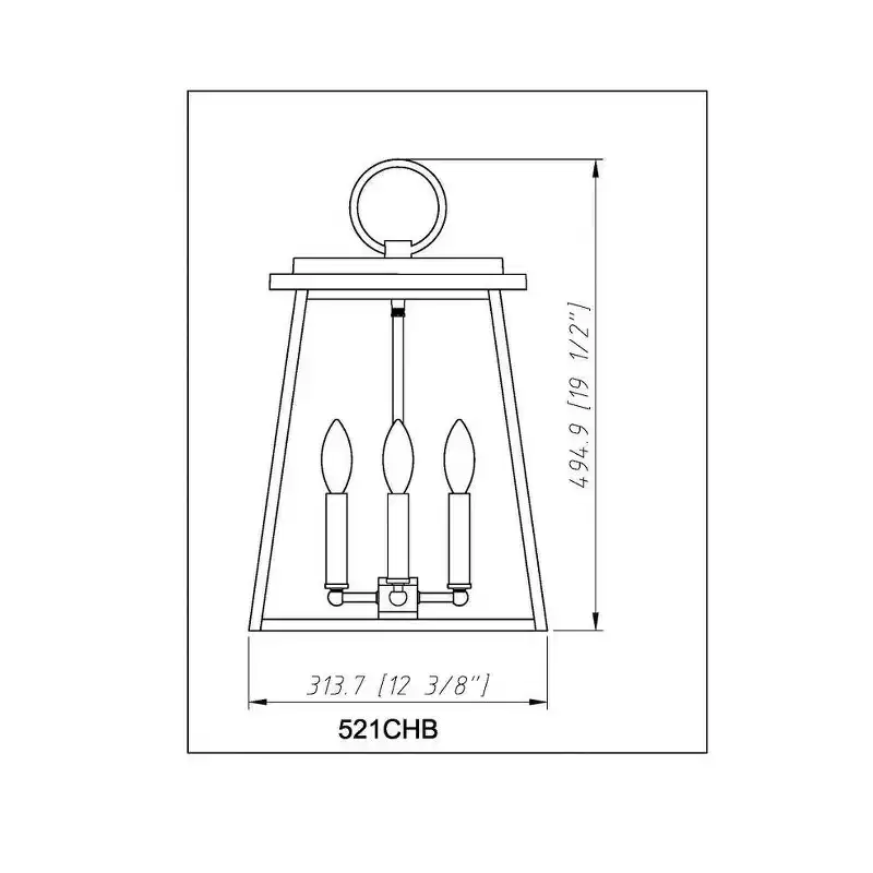 Z-Lite Broughton 4 - Light Pendant in Black