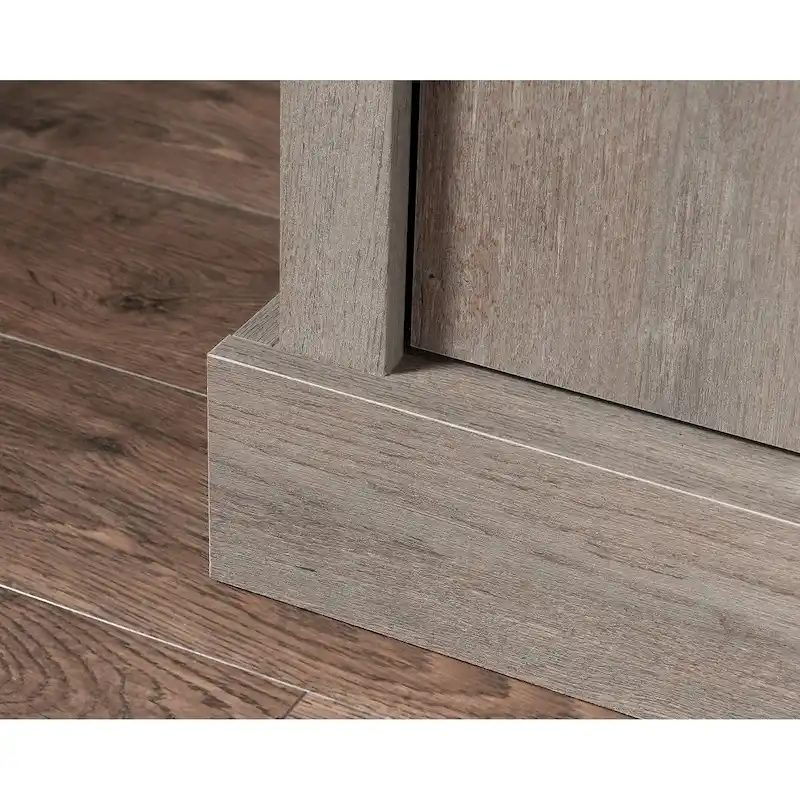 TV Credenza with Herringbone Doors & Adjustable Shelves – Mystic Oak / Sindoori Mango, Modern Style