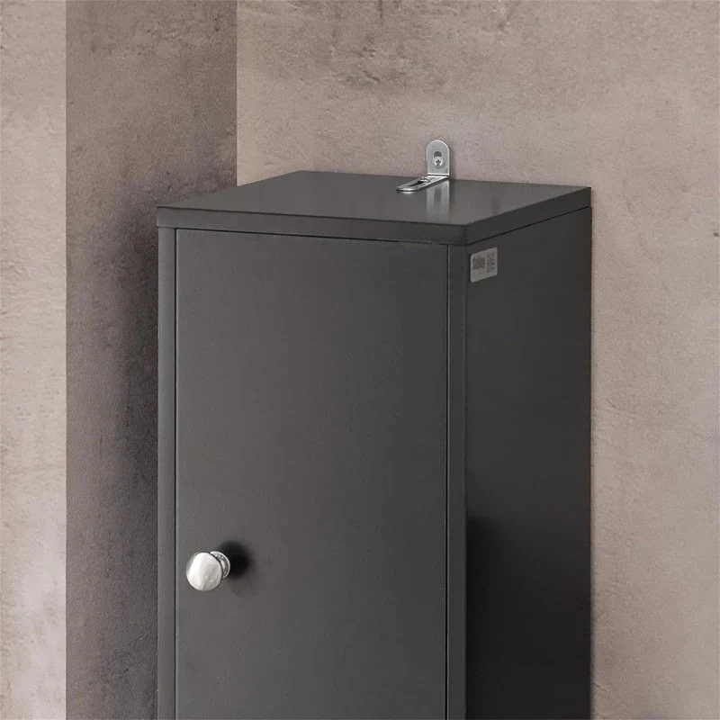 Black Bathroom Tall Cabinet - 7.87 D x 7.87 W x 70.87 H