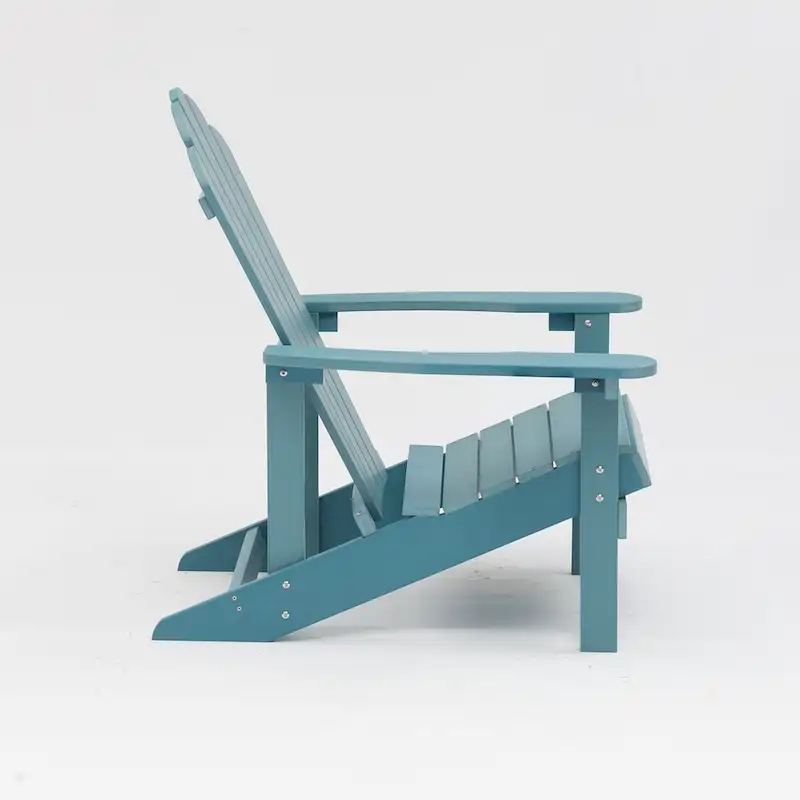 Adirondack Chair Plastic Weather Outdoor Chairs Blue - 9