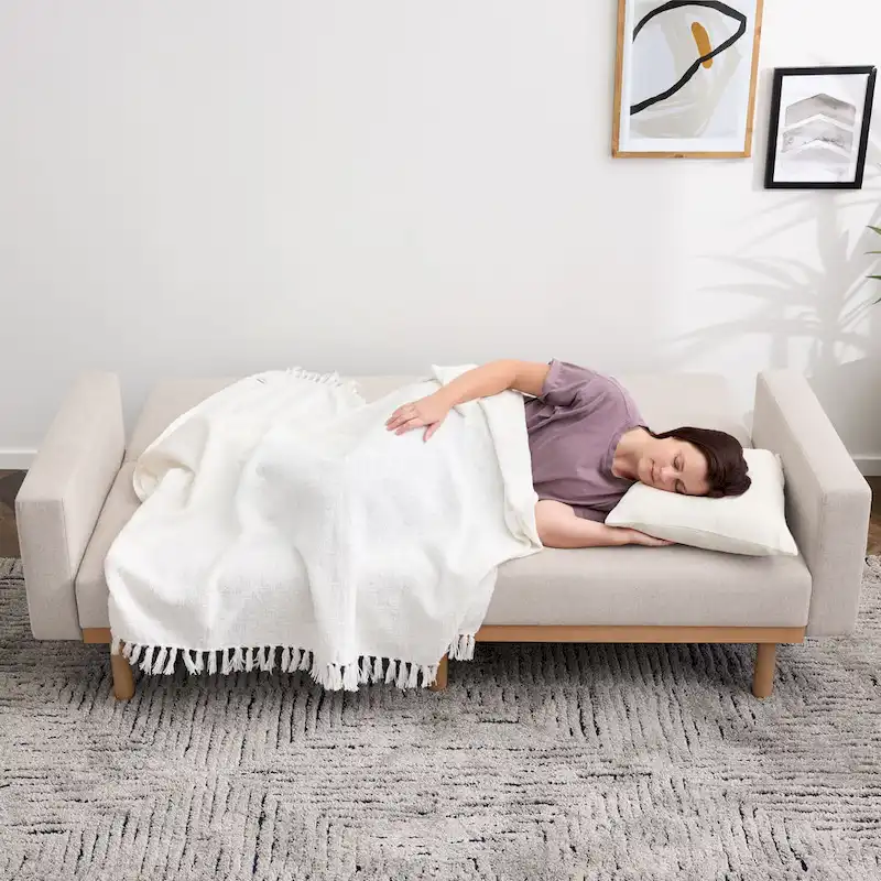 Brookside Harlow Futon with Wood Base