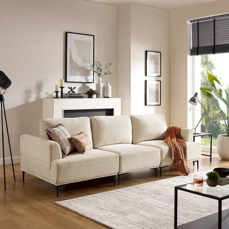 Dinardi 100.7in Widest Upholstered Sofa With Sliding Backrest