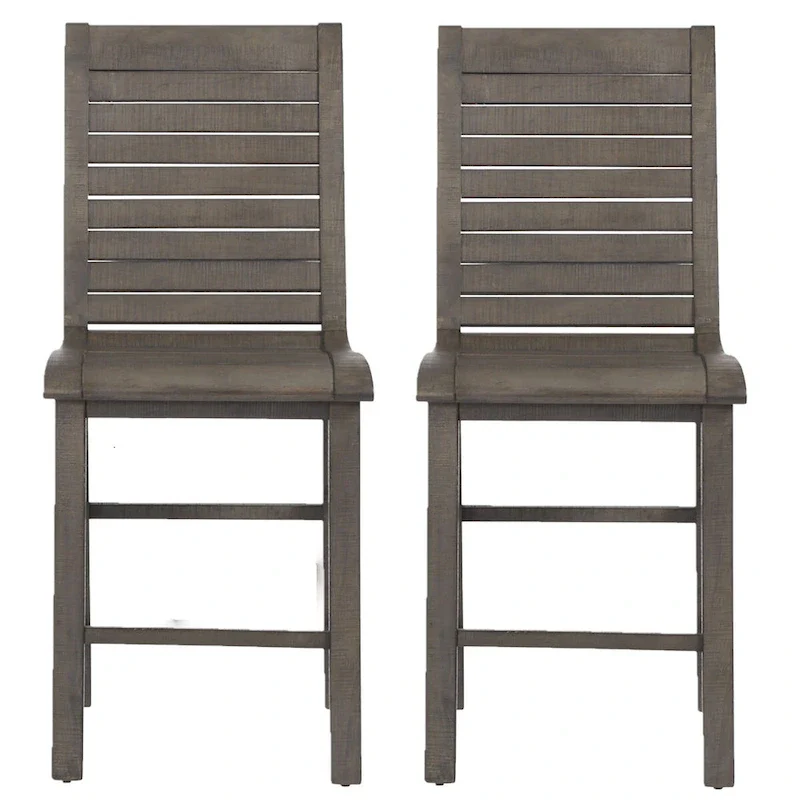 Counter Height Chair Set of 2 - Distressed Grey