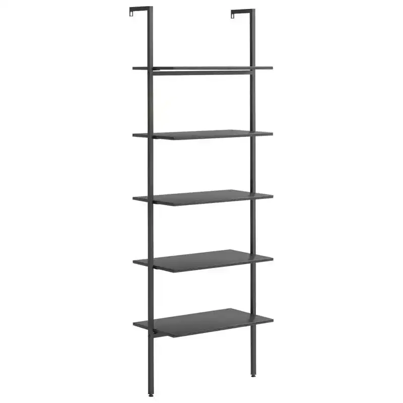 vidaXL 5-Tier Leaning Shelf Storage Bookshelf Rack for Living Room
