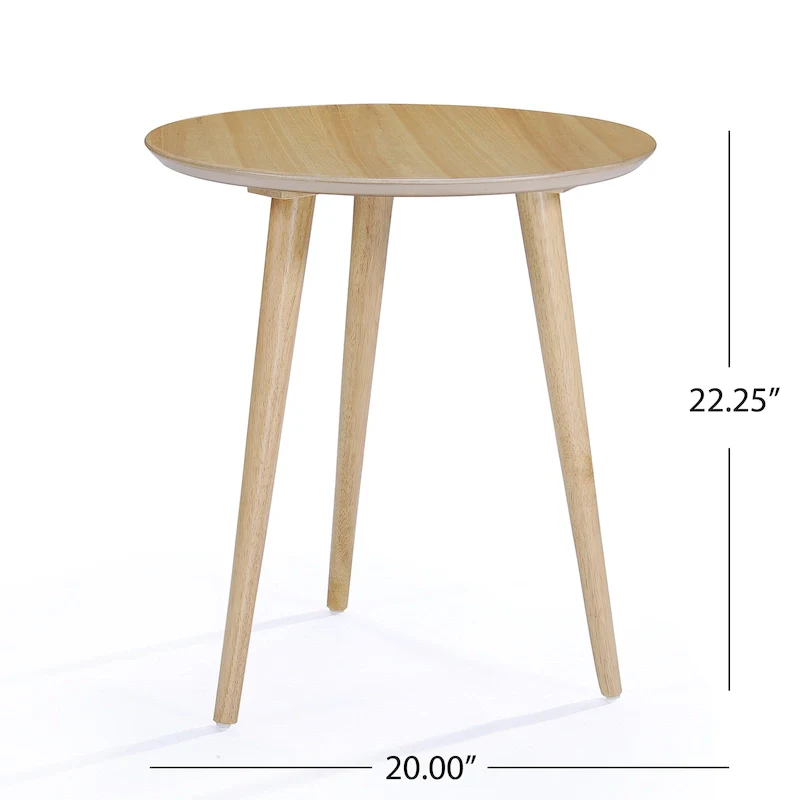 Faux Wood Finish Side Table — 20
