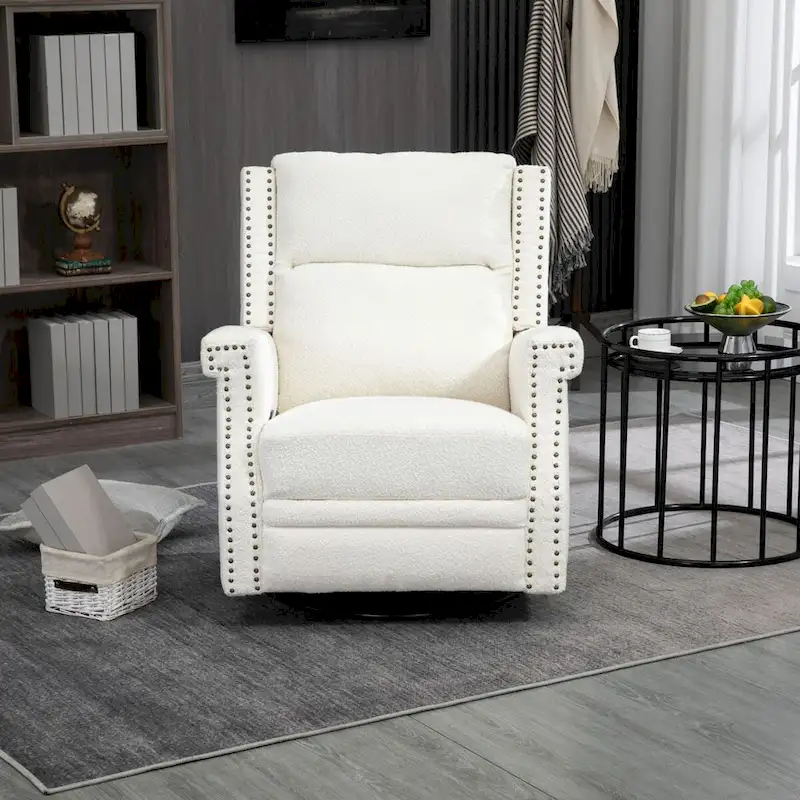 Swivel Manual Recliner Chair 360 Degree Leisure Arm Chair, Nursery Rocking Chairs