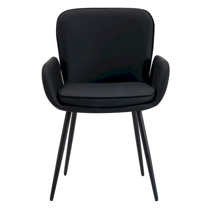 Set of 4 Cat-Scratch Resistant Dining Chairs with Gold Metal Legs