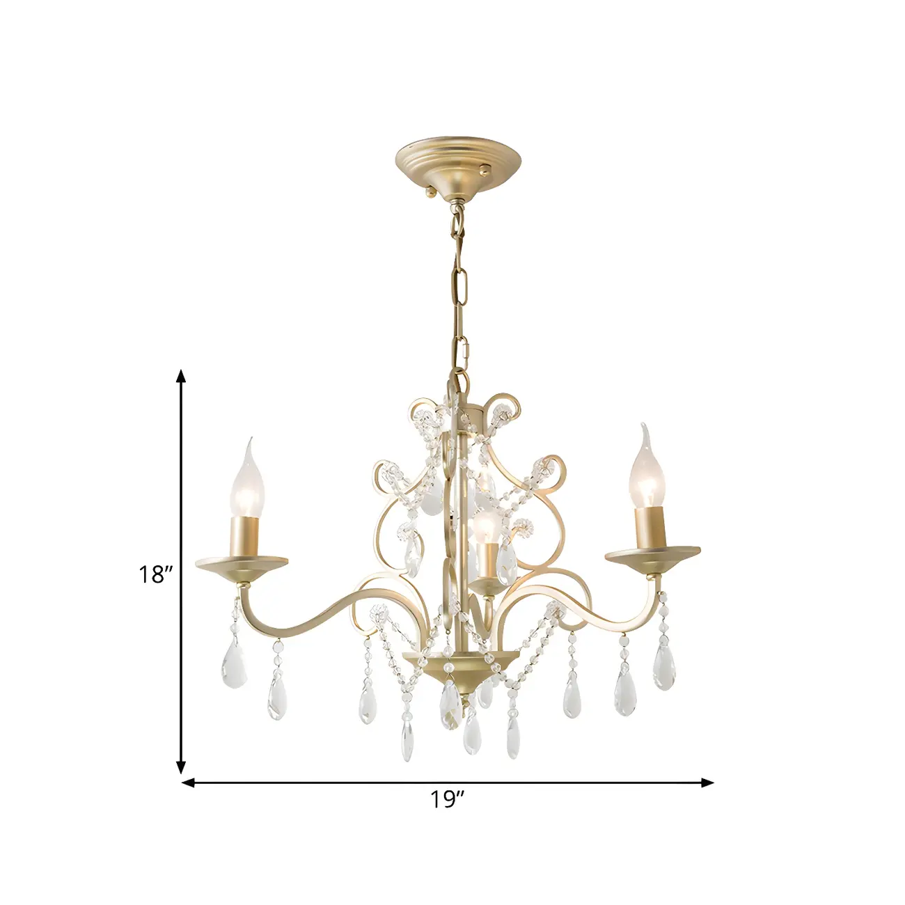 Exiquisite Champagne Crystal Candlebra Chandelier