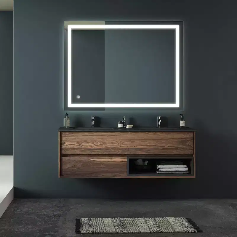 Acekool 32x24 Inch Bathroom Vanity Mirror with 3-Color Dimmable Touch, Anti-Fog, Wall Switch Control, Waterproof Rectangle Wall Mirror