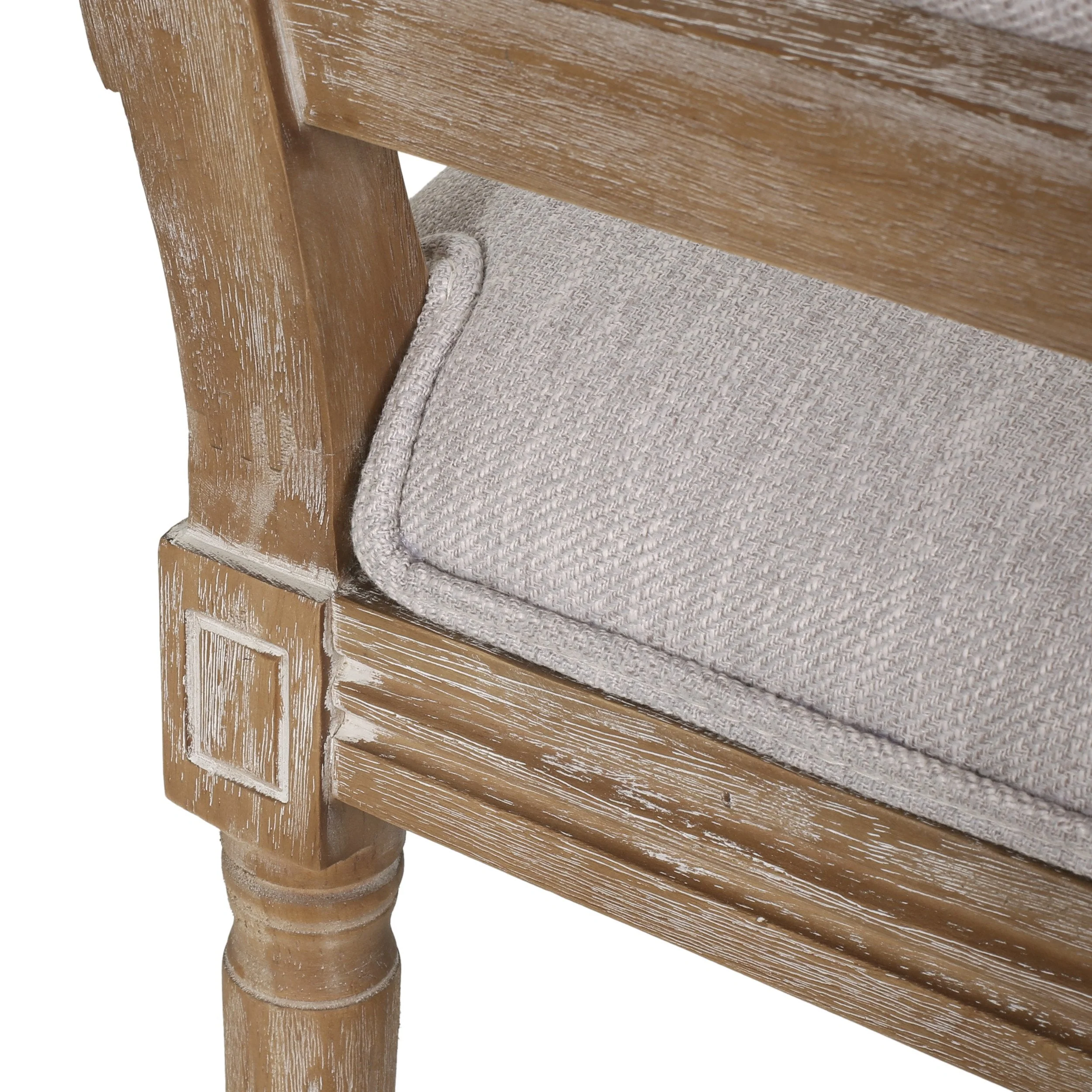 French Country Wood Upholstered Dining Chair, Set of 2 - NH155513