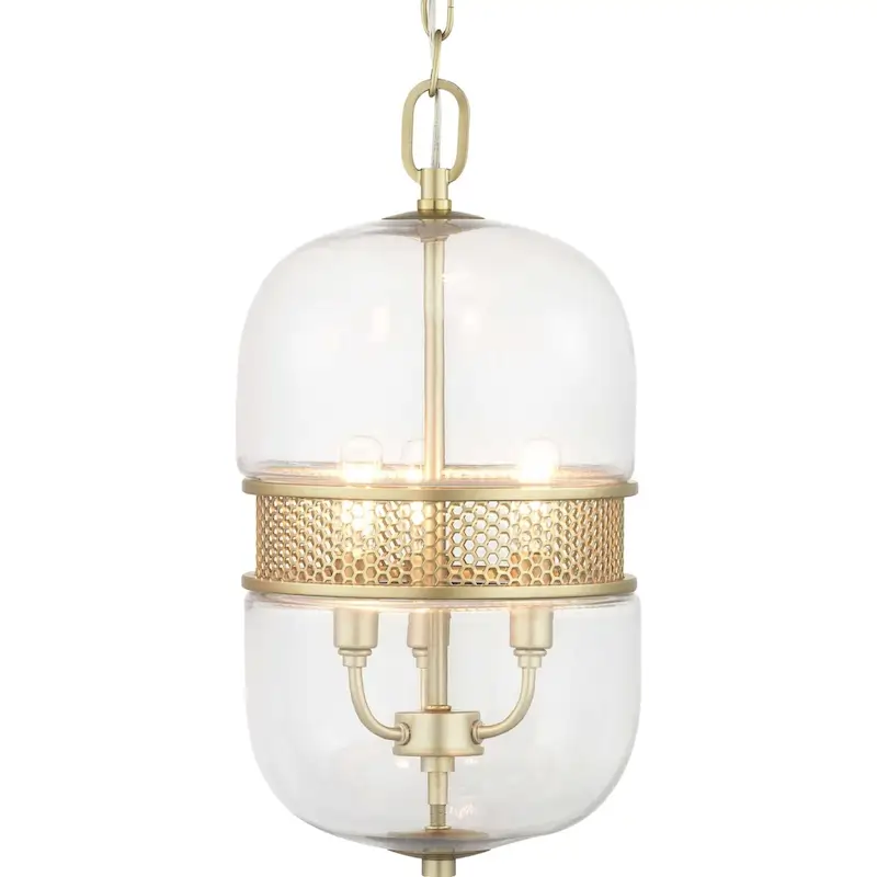 Progress Lighting Cayce 3 Light 9  Wide Taper Candle Mini Pendant