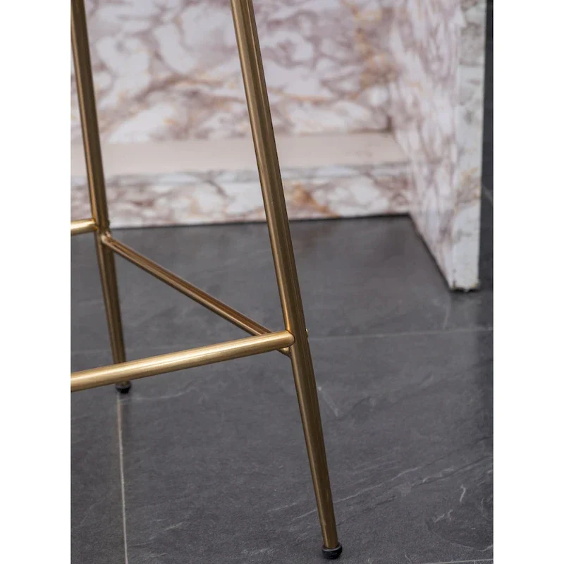 Roundhill Furniture Aufurr Modern Velvet 26.50 Counter Height Stool (Set of 2)