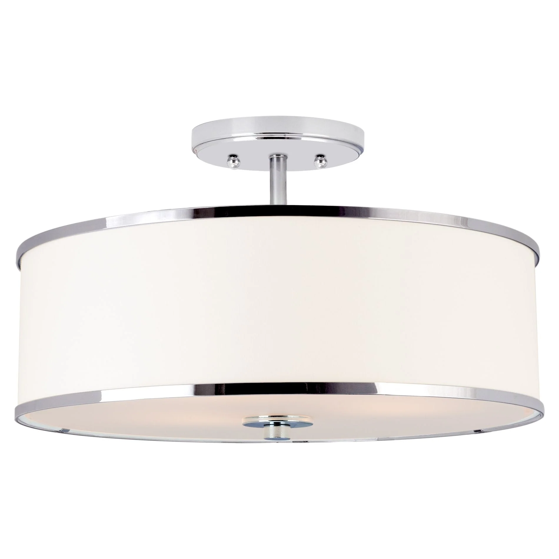 Chloe 15 Retro Modern 3-Light Semi-Flush Mount Ceiling Light