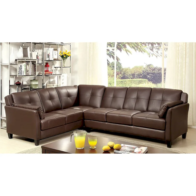 Leatherette Modular Plush Sectional Sofa