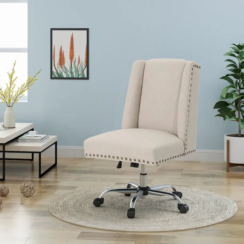Swivel Office Chair with Chrome Base