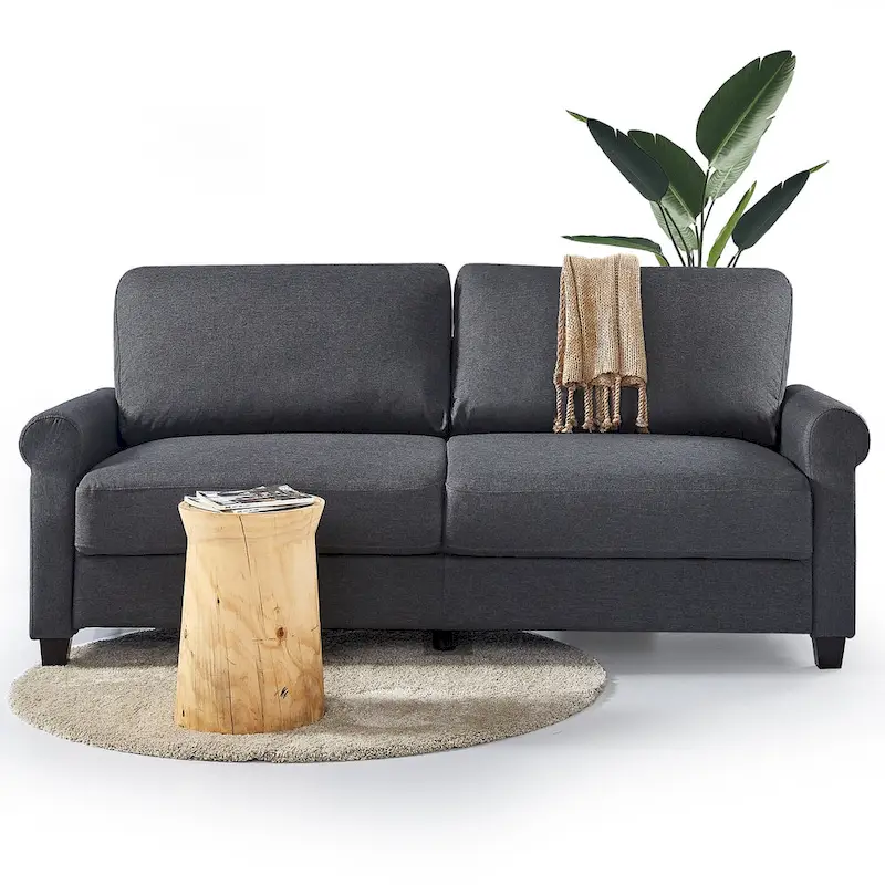 Upholstered 3-Seater Sofa with Rounded Arms | 78