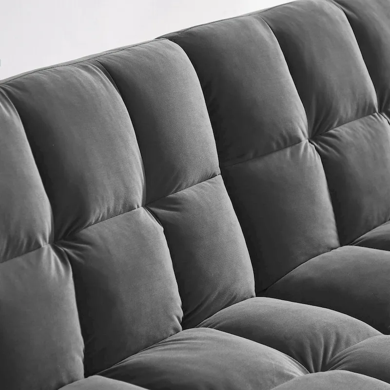 Velvet Convertible Sofa Bed - 3-Position Futon