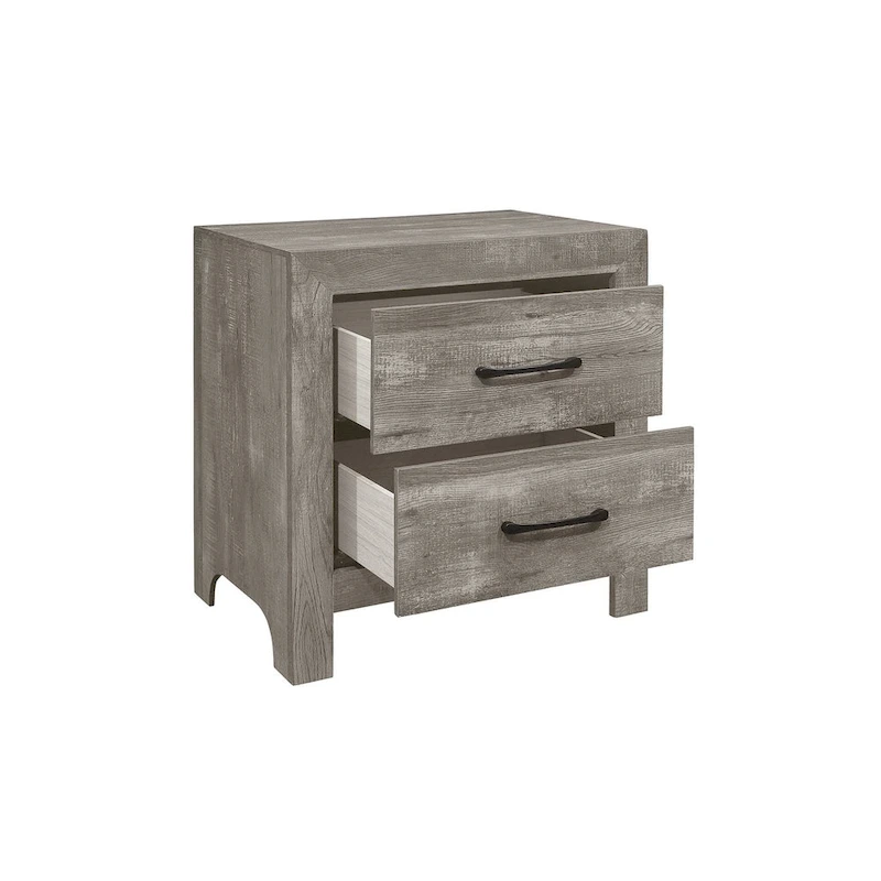 Tabina 3 Piece Gray Modern Panel Bedroom Set