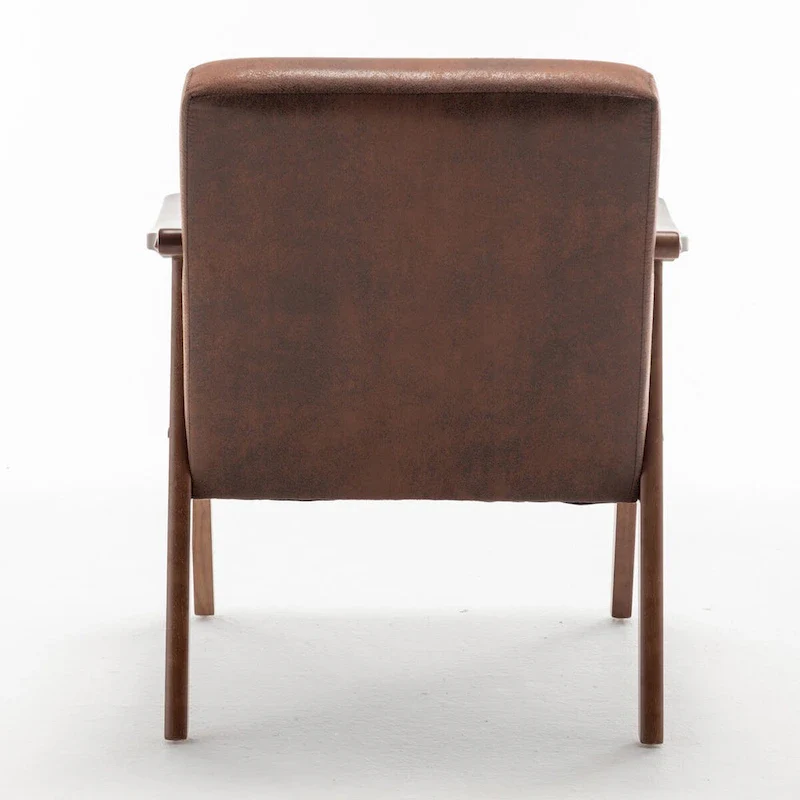 Mid-Century Modern Chair with Solid Wood Frame