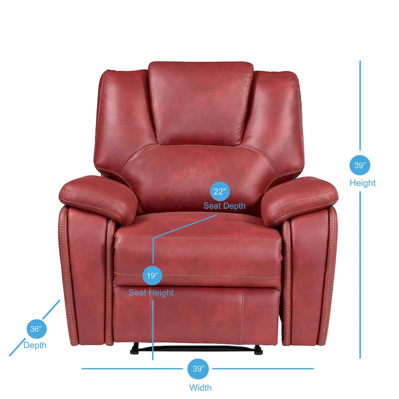 Steve Silver Kameryn Faux Leather Manual Recliner