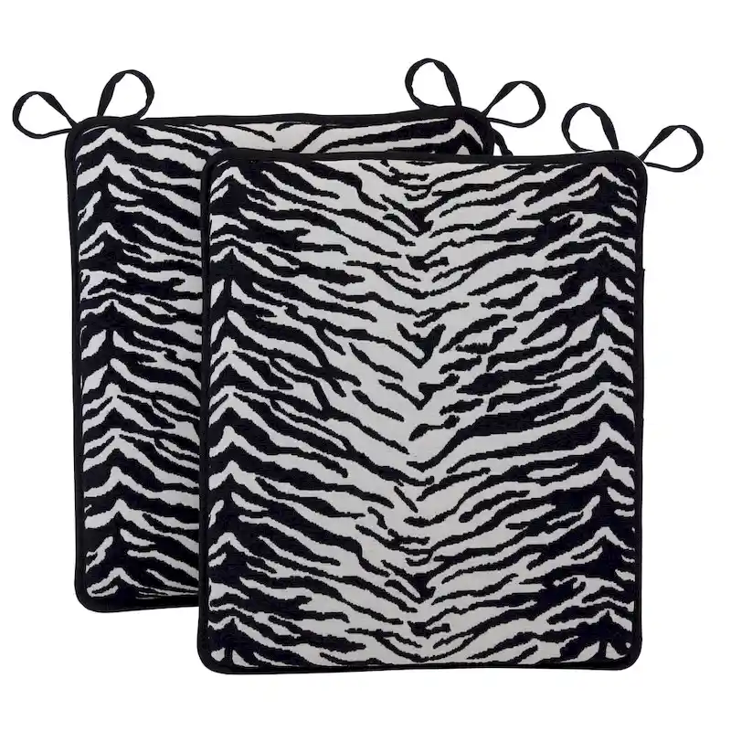 Reversible Chenille Rocking Chair Cushion Set