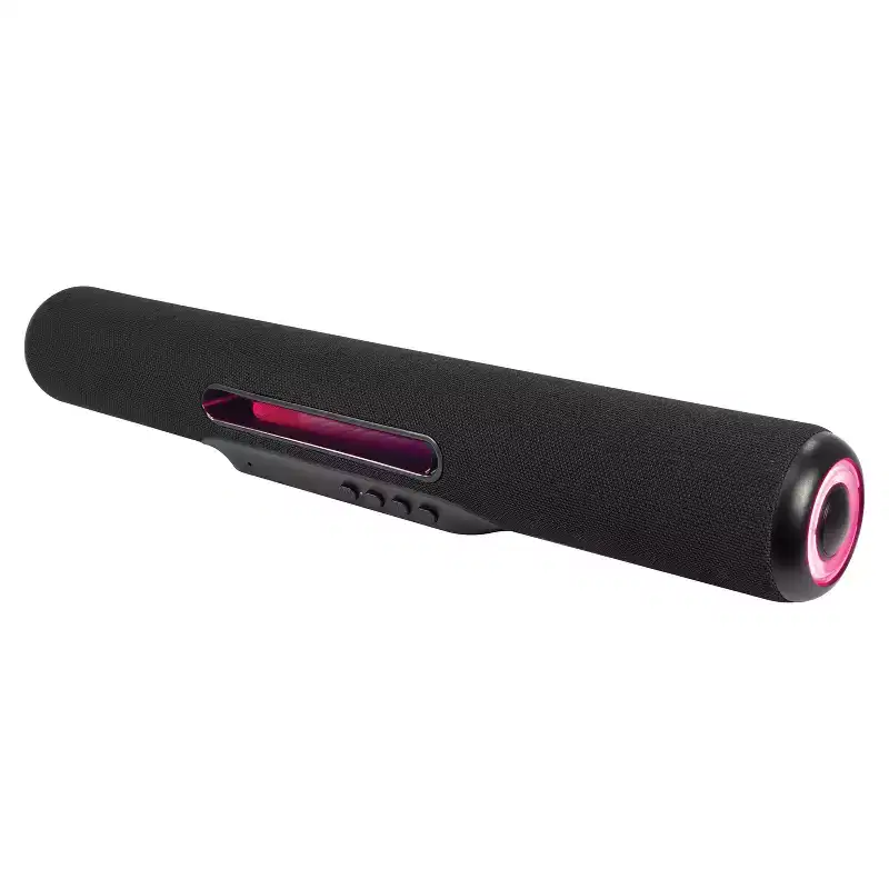 iLive Electronics 2.0-Channel 20-Watt 18-In. Portable Rechargeable Sound Bar/Speaker with Bluetooth, Speakerphone, TWS, and LEDs, ISB184B