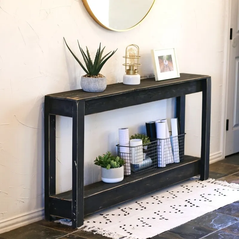 Rustic Farmhouse Handmade Reclaimed Wood Sofa Console Table