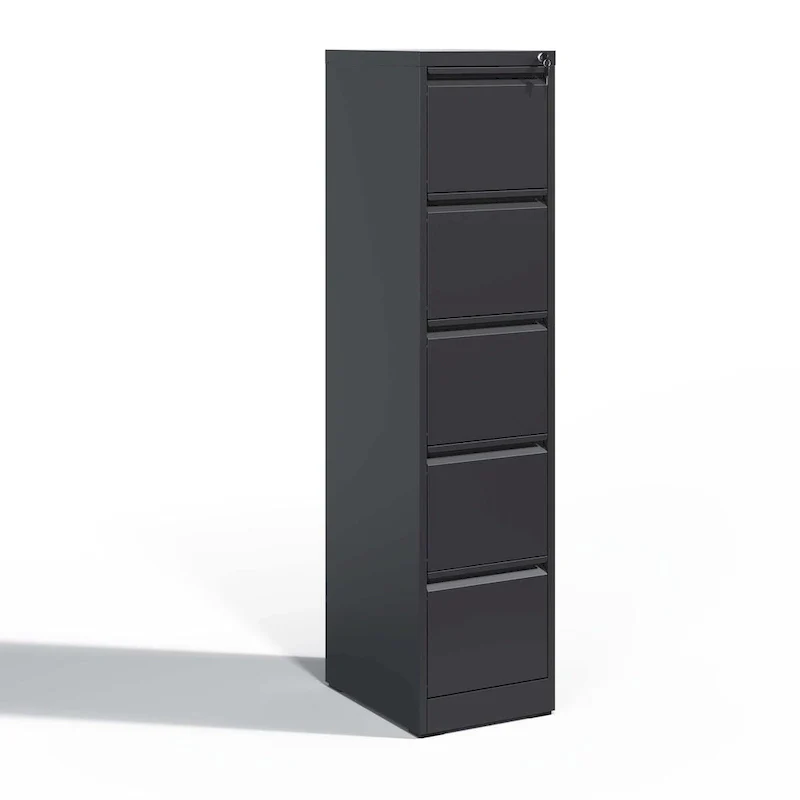 5 Drawer Metal Vertical File Cabinet with Lock